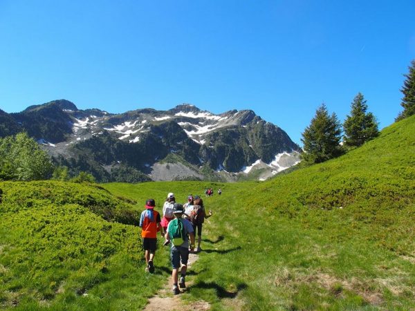 Groupe de randonneurs en Porte de Maurienne