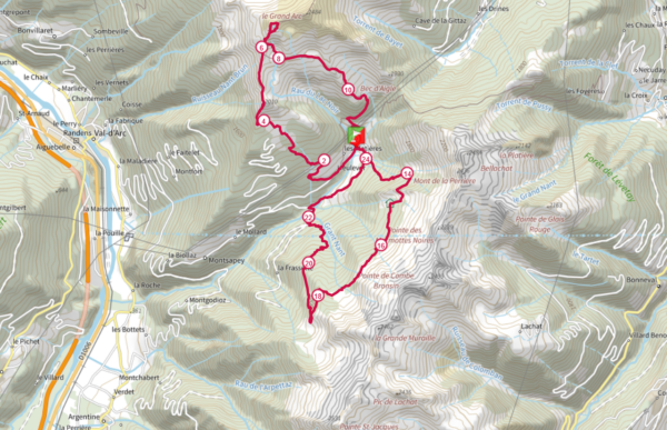 Carte trail du Lac Noir